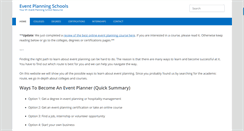 Desktop Screenshot of eventplanningschools.com